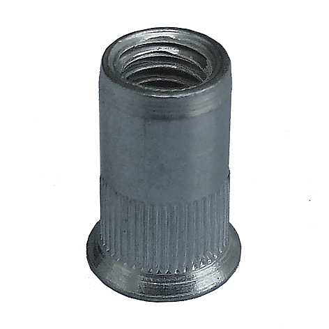 Riveting nuts M 8 A2 2,0-4,5 open with grooved,countersunk head 90°